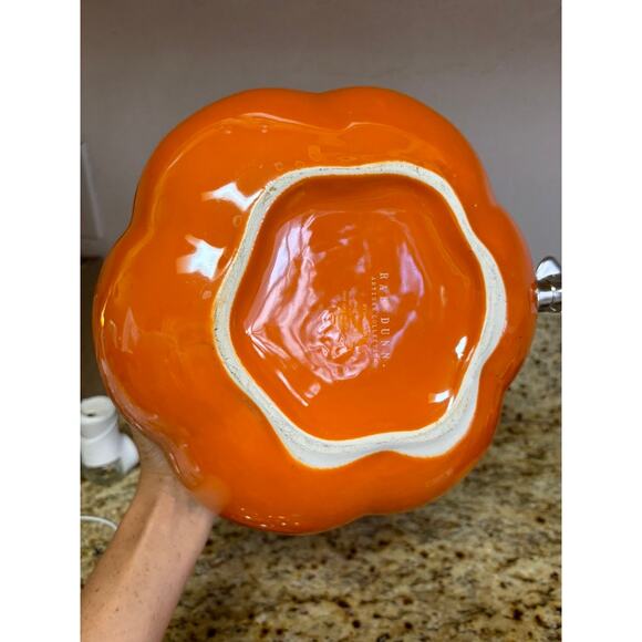 Rae Dunn by Magenta Pumpkin Spice Iridescent Pumpkin Shape Beverage DIspenser - Picture 5 of 6
